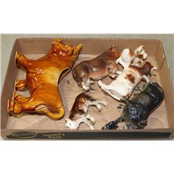 ESTATE FLAT OF COW  AND BULL ORNAMENTS ALL MADE