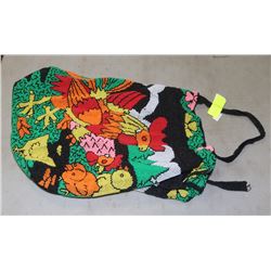 SOLID BEADED HANDBAG PURSE