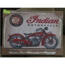 NEW INDIAN MOTORCYCLE STRETCHED CANVAS WALL
