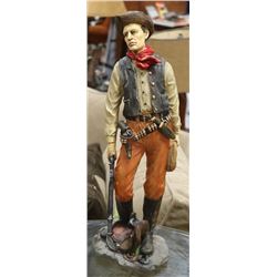 ESTATE RESIN COWBOY STATUE 18" HIGH