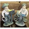 Image 1 : 2 GARDEN "COWBOY" RESIN STATUES INCL 1 WITH A