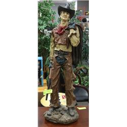 HEAVY TALL COWBOY STATUE 31" HIGH