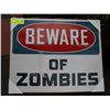 Image 1 : NEW BEWARE OF ZOMBIES FRAMED CANVAS PRINT