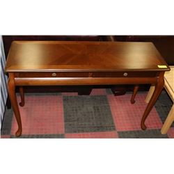 SOLID WOOD SOFA TABLE BWIHT 2 DRAWERS