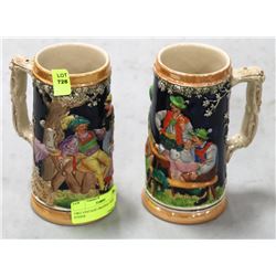 TWO VINTAGE ORIGINAL BEER STEINS