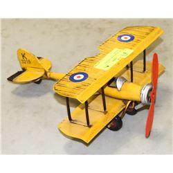 METAL MILITARY BI-PLANE TRAINER