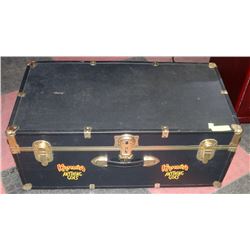 BLACK AND BRASS TRUNK WITH KAHUNA "ANYTHING GOES"
