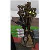 Image 1 : 7 PIECE VINTAGE CAST IRON FIREPLACE SET