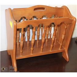 MAPLE MAGAZINE RACK.