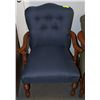 Image 1 : BLUE FABRIC SIDE CHAIR