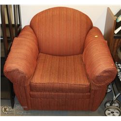 39" ORANGE FABRIC SOFA CHAIR