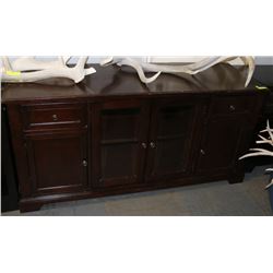 SOLID WOOD SIDEBOARD WITH GLASS