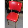 Image 1 : RED LEATHER SIDE CHAIR