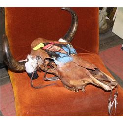 PAINTED COW SKULL