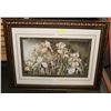 Image 1 : FRAMED MATTED SHOWHOME STYLE IRIS PRINT 47"X37".