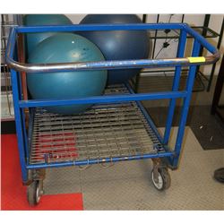 METAL 4 WHEEL HEAVY DUTY WAREHOUSE CART