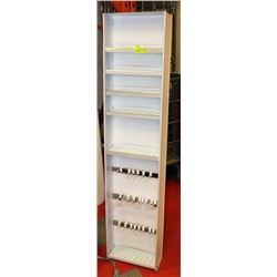 WHITE DISPLAY RACK WITH TRAYS & HANGERS - NEW