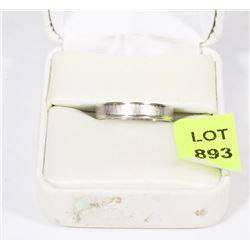 LADIES 10K WEDDING BAND,WHITE GOLD, SIZE 7