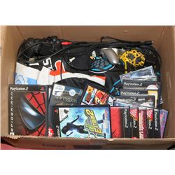PS2 SYSTEM WITH 25 GAMES AND DANCE PADS AND