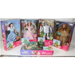 LOT OF 5 WIZARD OF OZ BARBIE SET.