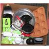 Image 1 : BOX FULL OF BAKING & FOOD PREP ITEMS