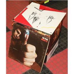 BOX OF VINTAGE ROCK RECORDS