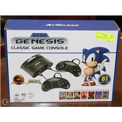 SEGA GENESIS CLASSIC GAME CONSOLE 81 BUILT IN