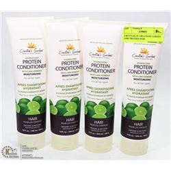 4 BOTTLES OF CREATIONS GARDEN LIME PROTEIN HAIR