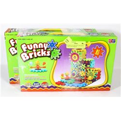 BUNDLE OF TWO,81PC CHILDRENS TOY FUNNY BRICKS