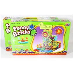 BUNDLE OF TWO,81PC CHILDRENS TOY FUNNY BRICKS