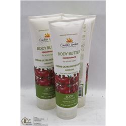 LOT OF 3 CREATIONS GARDEN POMEGRANATE BODY BUTTER