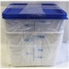 Image 1 : 12QT WHITE INGREDIENT BINS & LIDS - LOT OF 2