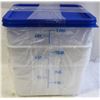 Image 1 : 12QT WHITE INGREDIENT BINS & LIDS - LOT OF 2
