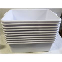 TOTE BOX - LOT OF 10 - WHITE  7" DEEP
