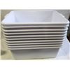 Image 1 : TOTE BOX - LOT OF 10 - WHITE  7" DEEP
