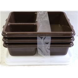 CAMBRO MEAL DELIVERY TRAYS WITH LIDS - LOT OF 3