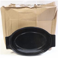 PLASTIC OVAL PLATTERS, JOHNSON-ROSE LOT OF 12