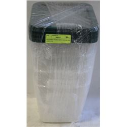 4QT WHITE INGREDIENT BINS & LIDS - LOT OF 4