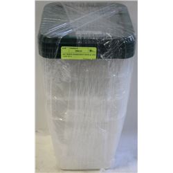 4QT WHITE INGREDIENT BINS & LIDS - LOT OF 4