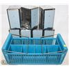 Image 1 : 7 S/S NAPKIN DISPENSERS W/ UTENSILS BASKET