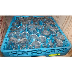 FLAT OF ASSORTED SHOT GLASSES AND JUICE GLASSES