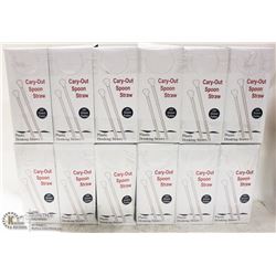 LOT OF 2400 CARRY-OUT SPOON STRAWS