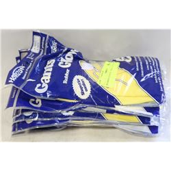 RUBBER GLOVES   SMALL  LOT OF 12