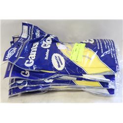 RUBBER GLOVES   SMALL  LOT OF 12