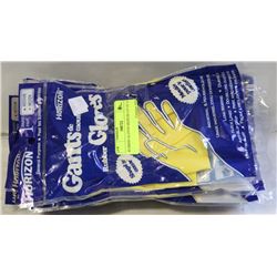RUBBER GLOVES MEDIUM LOT OF 12