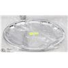 Image 1 : NEW OVAL TRAY 18" PLATED STEEL - LOT OF 4