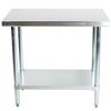 Image 1 : STAINLESS WORK TABLE 30"X36" NEW