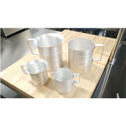 ALUMINUM MEASURE SET - LOT OF 4