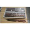 Image 1 : OMCAN WOODEN HANDLE STEAK KNIVES - LOT OF 12