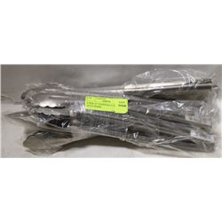 8 NEW 12" STAINLESS EXTRA HEAVY DUTY TONGS